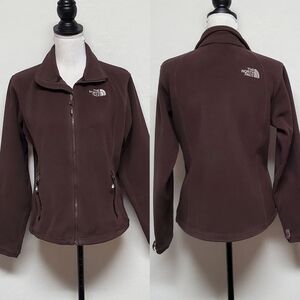 North Face Fleece Jacket/ Denali Zip Up/ Fleecy Windbreaker Coat/ TNF/ 80s/ 90s